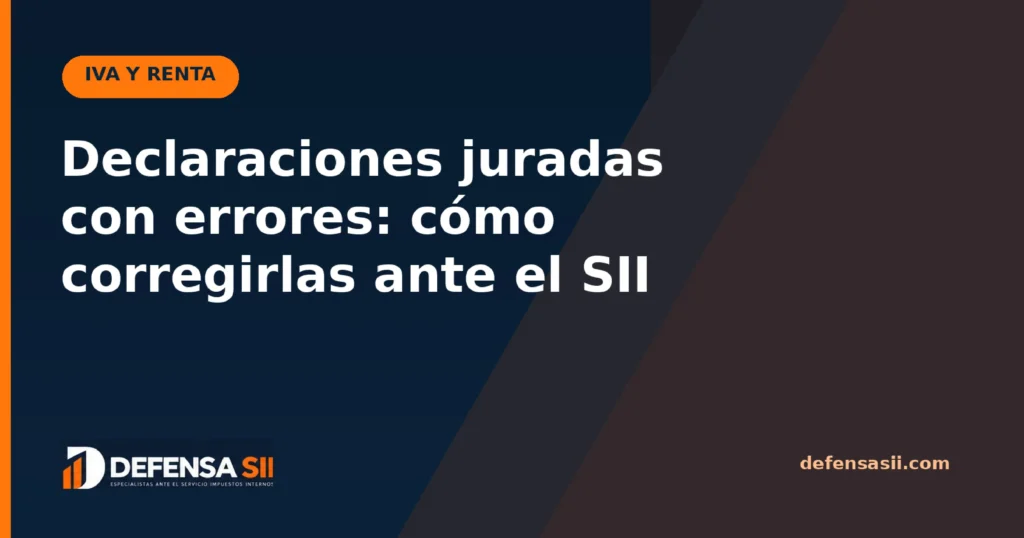 Declaraciones juradas con errores: cómo corregirlas ante el SII