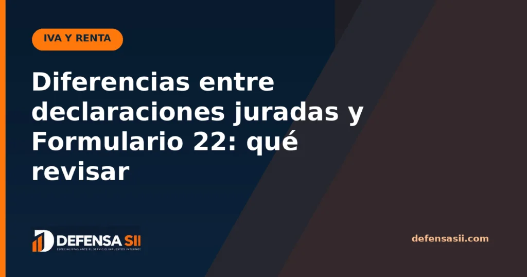 Diferencias entre declaraciones juradas y Formulario 22