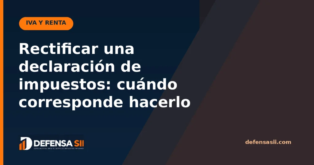 Rectificar una declaración de impuestos: cuándo corresponde hacerlo