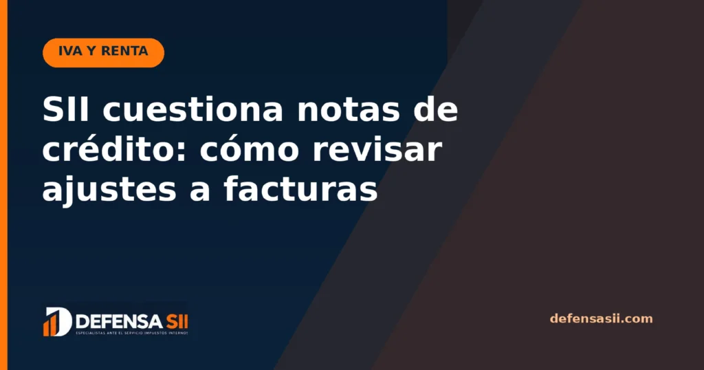 SII cuestiona notas de crédito: cómo revisar ajustes a facturas